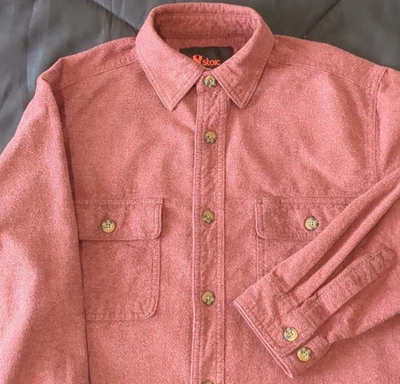 Camisa Gamuza Peso Pesado Estoico Mediana Roja 100% Algodón Foto 1 de 4