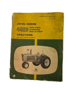 Libro manual del operador John Deere 4020 Tractores OMR41754 - Imagen 1 de 6