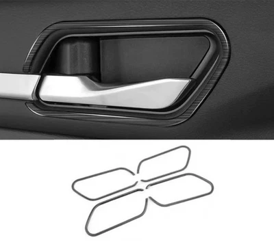 4PCS For Nissan Altima 2019-2025 Brushed Black Interior Door Bowl Trim Cover - Изображение 1 из 3