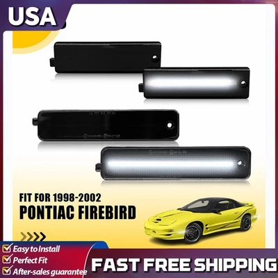 4x Luces de señalización LED blancas delanteras traseras ahumadas para Pontiac Firebird 1998-2002 Foto 1 de 4