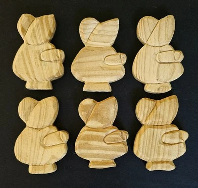 Little Whittles Sunbonnet Sue listo para pintar madera tallada recortada piezas artesanales Foto 1 de 4