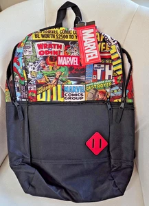 Marvel Backpack School Bag Laptop Pocket Thor Hulk NEW - Picture 1 of 8