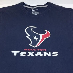 CAMISETA DE FÚTBOL NIKE HOUSTON TEXANS NFL Para Hombre XL Azul Calce Regular Algodón - Imagen 1 de 4