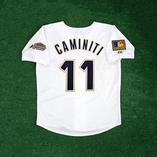 Ken Caminiti Houston Astros 1994 Home White Throwback Men's Jersey w/ Team Patch