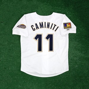 Ken Caminiti Houston Astros 1994 Home White Throwback Men's Jersey w/ Team Patch