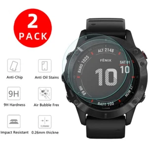 2x Premium Vetro Temperato Protezione Schermo per Garmin Fenix 6 6S 6X 6Pro Solar - Foto 1 di 8