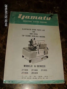 Lista de piezas ilustradas originales de la serie YAMATO ZF y ZR para overlock de alta velocidad - Imagen 1 de 3