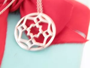 Tiffany & Co Silver Zellige Medallion Picasso Necklace 18" - Picture 1 of 7