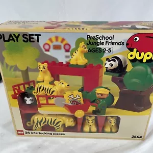 LEGO Duplo 2664 Town Zoo Jungle Friends Tiger Enclosure Building Toy Set 1990 - Picture 1 of 7