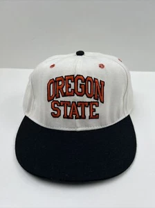 Vintage 80s 90s Oregon State Beavers Stiched Fitted Hat 7 5/8 Green Pro Line USA - Picture 1 of 10