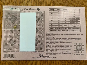 Just Nan “Among The Roses” Cross Stitch Pattern With Charm 1997 - Picture 1 of 2