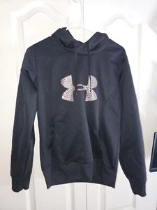 Sudadera con capucha Under Armour negra/gris semi ajustada para mujer talla mediana - Imagen 1 de 4