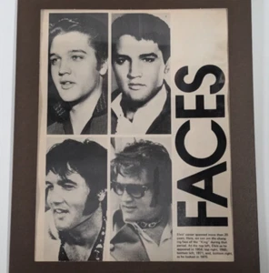 Gerahmter Elvis Ausschnitt - Schwarz-Weiß Fotos, "Gesichter" Text auf Karriere The King - Bild 1 von 8