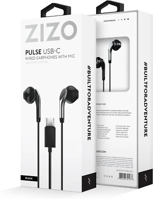 Zizo Wired USB Type C Headphones with Built-in Mic, 1.2m Cable Length and Volume - Image 1 of 2
