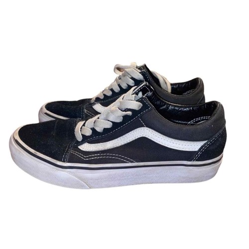 Scarpe da pattinatore bianche e nere Vans vecchie skool taglia W5 5 M4