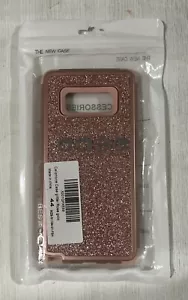 Pink & Rose Gold Glitter 3 Piece Hard Case For Galaxy Note 8, Brand New - Picture 1 of 1