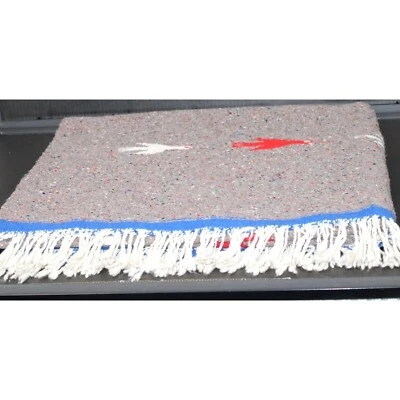 Lance/cobertor cinza feito à mão, qualidade resistente - Imagem 1 de 4