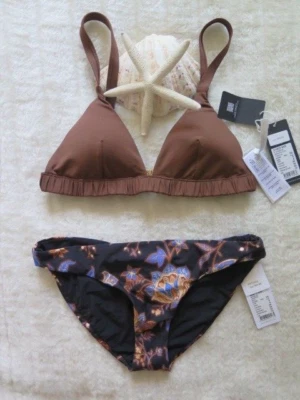 Seafolly 10 S. Colectivo Tri Tiramisú Fijo Reunido y 10 Silk Road Hipster Negro Foto 1 de 4