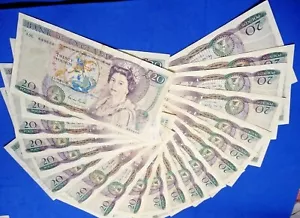 Gill Shakespeare £20 banknote (1988-91) Clean VF-EF B355 By Qty or Prefixes L-X - Picture 1 of 2