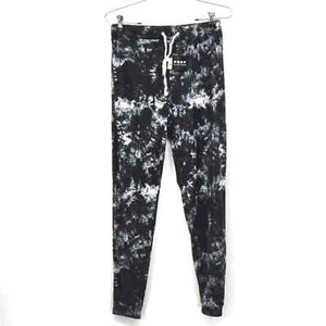 Poof Stretch Jogger Pants Tie Dye Print Women's Small Black, Grey & White - Picture 1 of 8