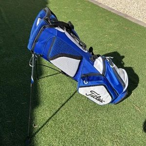 TITLEIST LIMITED EDITION 2022 LIGHT STAND Carry Cart BAG BLACK Blue WHITE - Bild 1 von 9