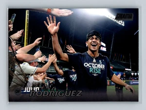 2023 Topps Stadium Club #33 Julio Rodriguez Black Foil Seattle Mariners - Picture 1 of 2