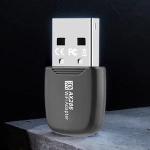 Mini USB WIFI 6 Dongle 2.4GHz 286.8Mbps Portable For PC Laptop Windows 7 10 11 - Picture 1 of 11
