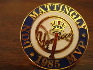Don Mattingly 1985 MVP Pin 1-1/4 inch round - Picture 1 of 1