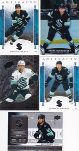 20 CARD LOT SEATTLE KRAKEN BENIERS+SCHWARTZ+BURAKOVSKY+EBERLE+GRUBAUER++