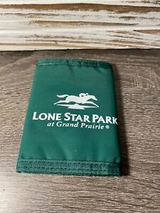 Lone Star Park Green Canvas Souvenir Wallet- Grand Prairie Texas Horse Racing