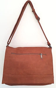 Bolso bandolera mensajero marrón de cuero sintético para hombre - Imagen 1 de 3
