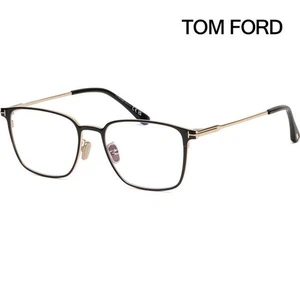 Tom Ford TF6055DB 001 Black Luxury Square Asian Fit Metal Frame Blue Light - Picture 1 of 2
