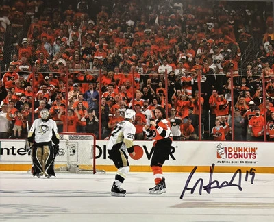 ¡Foto 8x10 firmada por Scott HARTNELL! Philadelphia Flyers ¡LEYENDA! Con certificado de autenticidad Foto 1 de 2