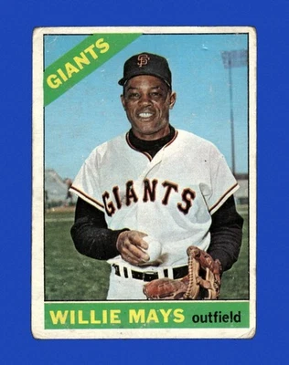 1966 Topps Set-Break #1 Willie Mays baja calidad (arruga) *GMCARDS* Foto 1 de 2