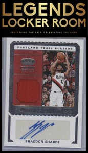 2023-24 Panini Crown Royale #KCJ-SHP Shaedon Sharpe Kings Court Jersey Auto #/99 - Picture 1 of 2
