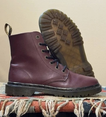 Botas Dr. Martens Luana para mujer talla 6 grunge con cordones cuero rojo vino Foto 1 de 4
