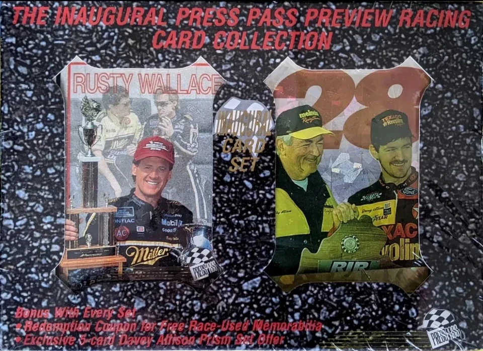 1993 Press Pass Preview NASCAR Trading Card Set FACTORY SEALED 34 Cards LOADED - Image 1 of 2