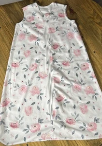 Saco de Dormir Bebé Niña Grande 12-18 Meses Rosas Rosa Cremallera Felpa Comodidad - Imagen 1 de 6
