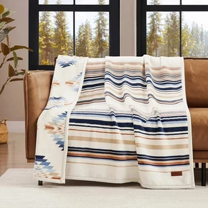 Pendleton Druck Plüsch NEU Viral Trend weicher Überwurf, 50" x 70" Savanne Streifen - Bild 1 von 6