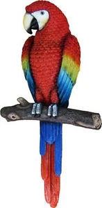 Island Princess Beautiful Tropical Parrot Macaw On Branch 3d Wall Art Sculpture  - Picture 1 of 7