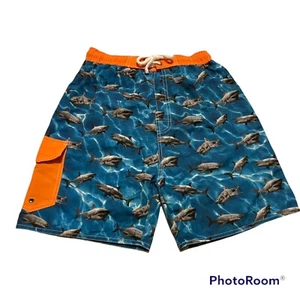 NWT Quad Seven shark netted swim trunk Large  12 / 14 Boys - Picture 1 of 9