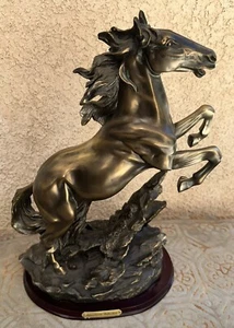 Bronze Wild Stallion Horse By Fairestware Collection Sculpture Statue Figurine - Picture 1 of 7