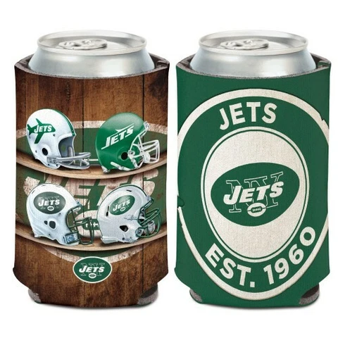 NEW YORK JETS CLASSIC LOGO SOFT FOAM CAN BOTTLE COOZIE COOLER KOOZIE HOLDER Cover