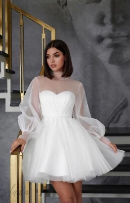 wedding dress size 6 short gown Gabbiano I9314 color milk   - Image 1 of 3