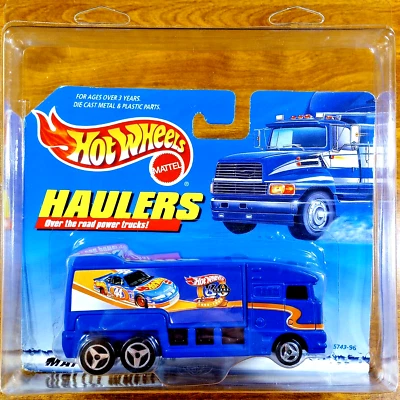 Camión Big Rig 44 1998 Hot Wheels Vintage Haulers Racing Blue Race Team 6 ruedas Foto 1 de 3