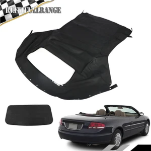 Convertible techo blando negro para Chrysler Sebring 1996-2006 con ventana de plástico - Imagen 1 de 12