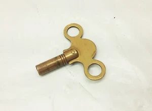 Vtg antique mantel mechanical wind up clock brass key New haven - Picture 1 of 9