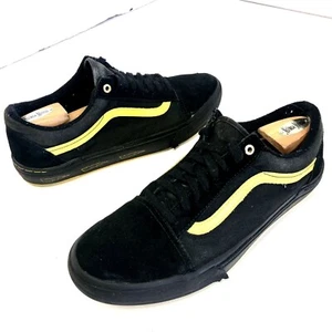 Vtg Vans PRO BMX Black Yellow Suede Leather Sneakers Larry Edgar Shoes 11.5 - Picture 1 of 8