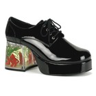 Black Fish Bowl Platform 70s Pimp Daddy Disco Dancer Brady Bunch Costume Shoes