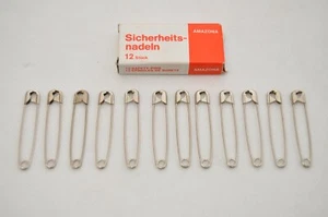12x Sicherheitsnadeln 50mm Stechnadeln Made in Germany Ex. Bundeswehr - Picture 1 of 3